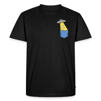 Alien Ufo Pocket Cat chats cadeau pour animaux de compagnie - T-shirt Premium bio Homme - noir - Devant - Nico (187cm)