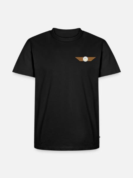 Vogel Flugabzeichen - Männer Premium Bio T-Shirt - Schwarz