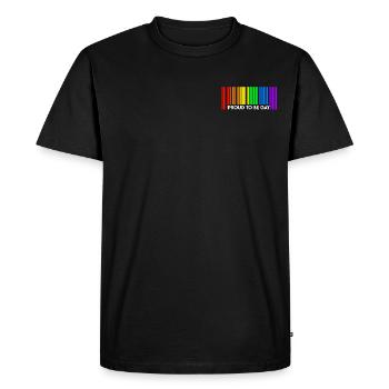 Proud to be Gay Pride LGBT Pride Gay Cadeau - T-shirt Premium bio Homme - noir - Devant - Nico (187cm)