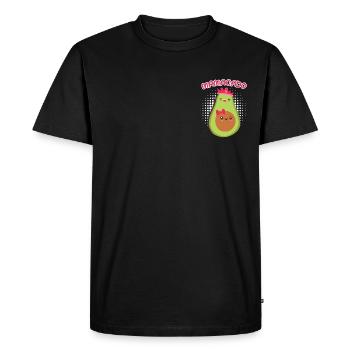 Maman avec ventre bébé Grossesse Maman Avocat - T-shirt Premium bio Homme - noir - Devant - Nico (187cm)