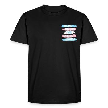 Les transgenres Transgenre Trans Rights are Human Rights - T-shirt Premium bio Homme - noir - Devant - Nico (187cm)