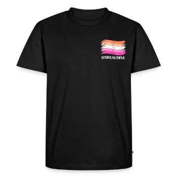 Lesbeautiful Lesbienne LGBT Pride Lesbienne - T-shirt Premium bio Homme - noir - Devant - Nico (187cm)