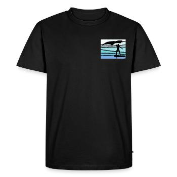 Wing Foil Wing surfeur surfer foiler cadeau - T-shirt Premium bio Homme - noir - Devant - Nico (187cm)