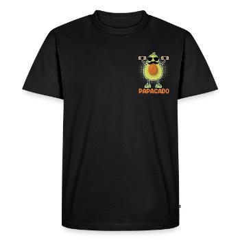 Papacado 2022 Vegan Papa devenir père - T-shirt Premium bio Homme - noir - Devant - Nico (187cm)