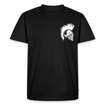 Rock Rocker Biker Crâne Iroquois - T-shirt Premium bio Homme - noir - Devant - Nico (187cm)