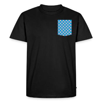 t-shirt pocket owl owl eule owl - Men's Premium Organic T-Shirt - black - Front - Nico (187cm)