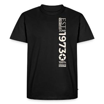 50th Birthday Man Original Juin Millésime 1973 - T-shirt Premium bio Homme - noir - Devant - Nico (187cm)