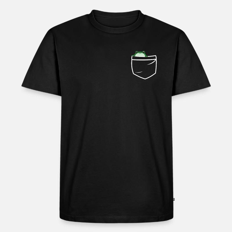 Frog pockets - Männer Premium Bio T-Shirt - Schwarz