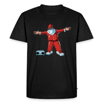 Weihnachtsmann Rapper - Männer Premium Bio T-Shirt - Schwarz - Vorne - Nico (187cm)