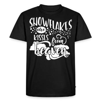 flocons de neige - T-shirt Premium bio Homme - noir - Devant - Nico (187cm)