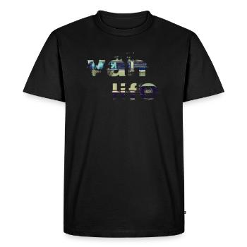 Van Life I Campervan bus camping trip - Men's Premium Organic T-Shirt - black - Front - Nico (187cm)