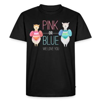 Sexe révèle bébé grossesse de famille - T-shirt Premium bio Homme - noir - Devant - Nico (187cm)