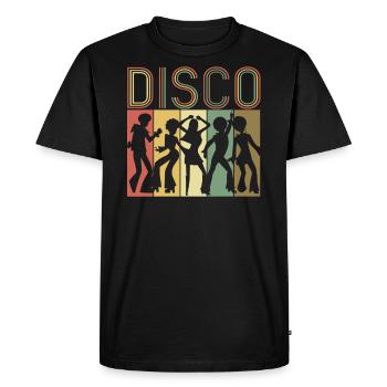 Rétro Disco Dance Cadeau Vintage Groovy Disco années 70 - T-shirt Premium bio Homme - noir - Devant - Nico (187cm)
