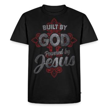 Dieu jésus - T-shirt Premium bio Homme - noir - Devant - Nico (187cm)