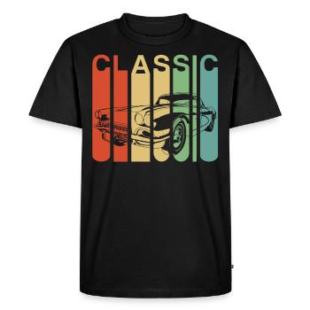 Classic Car American Muscle Car Vintage Car Gift - Men's Premium Organic T-Shirt - black - Front - Nico (187cm)