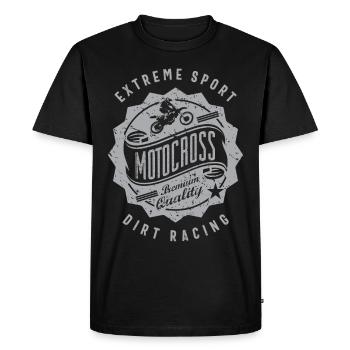 Motocross Sport Extrême - T-shirt Premium bio Homme - noir - Devant - Nico (187cm)