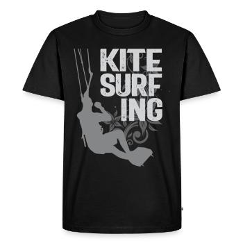 Kite surf - T-shirt Premium bio Homme - noir - Devant - Nico (187cm)
