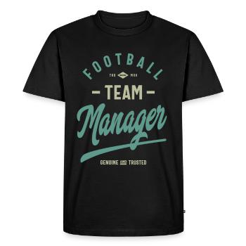 Manager de l'équipe de football - T-shirt Premium bio Homme - noir - Devant - Nico (187cm)