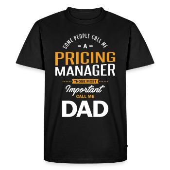 Directeur Princier Ceux Plus Appelez-moi Papa - T-shirt Premium bio Homme - noir - Devant - Nico (187cm)