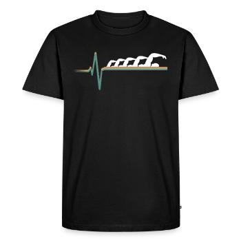 Swimming- Shirt Swimming Pool Pool Water Gift - Men's Premium Organic T-Shirt - black - Front - Nico (187cm)