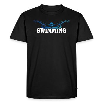 Natation T-shirt Pneus piscine eau Geschen - T-shirt Premium bio Homme - noir - Devant - Nico (187cm)