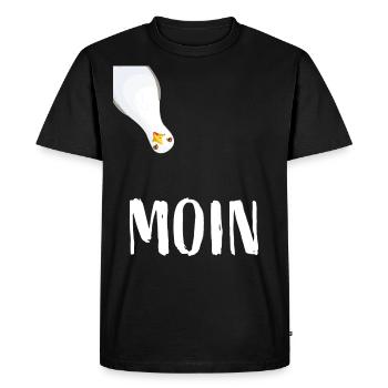 Moin Côte nord de l'Allemagne Mouette de Hambourg Mer Baltique Mer du Nord - T-shirt Premium bio Homme - noir - Devant - Nico (187cm)