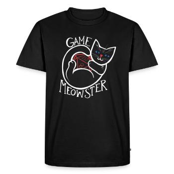jeu chat meowster - T-shirt Premium bio Homme - noir - Devant - Nico (187cm)