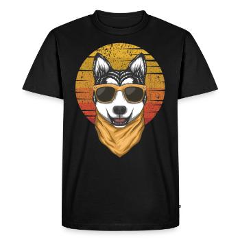 Husky - T-shirt Premium bio Homme - noir - Devant - Nico (187cm)