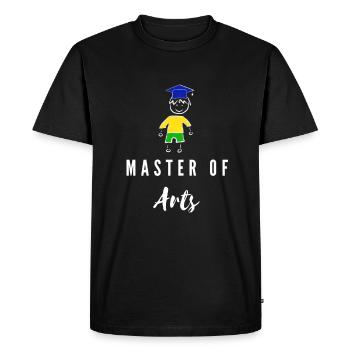 Diplômé universitaire de Master of Arts - T-shirt Premium bio Homme - noir - Devant - Nico (187cm)