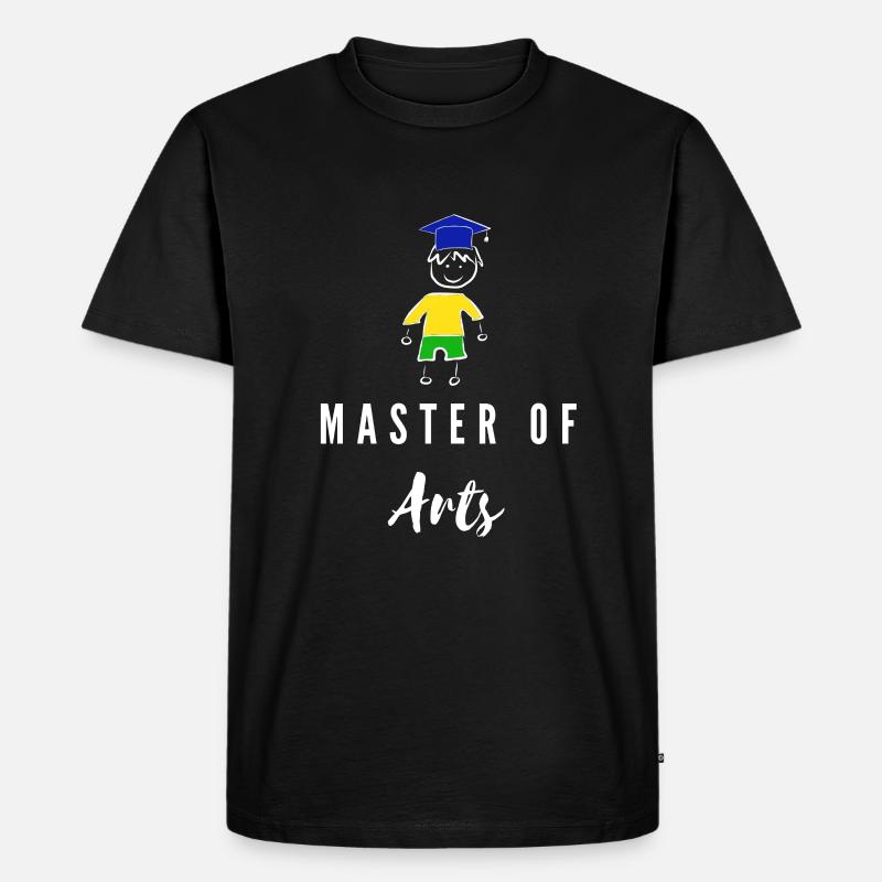 Master of Arts Uniabsolvent - Männer Premium Bio T-Shirt - Schwarz