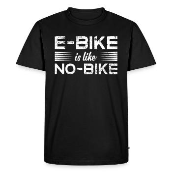 Cadeau anti-vélo électrique - T-shirt Premium bio Homme - noir - Devant - Nico (187cm)