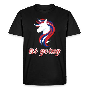 T-shirt Isi Going cheval islandais - T-shirt Premium bio Homme - noir - Devant - Nico (187cm)