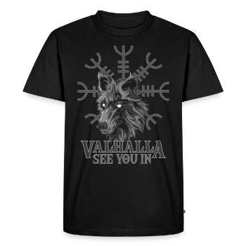 Rendez-vous dans le design Valhalla pour les fans de Viking - T-shirt Premium bio Homme - noir - Devant - Nico (187cm)
