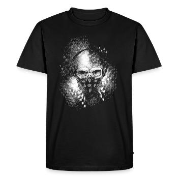 Skull Biker Gift Music Gamer - Men's Premium Organic T-Shirt - black - Front - Nico (187cm)