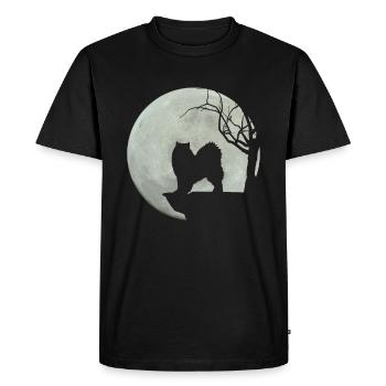 Hund Samojede Mond Hundebesitzer Besitzer Geschenk - Männer Premium Bio T-Shirt - Schwarz - Vorne - Nico (187cm)