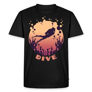 Plongée Plongée Plongée Snorkeling Diver Gift - T-shirt Premium bio Homme - noir - Devant - Nico (187cm)