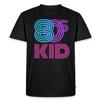 Retro né dans les années 80 Vintage Rad 80s Kid - T-shirt Premium bio Homme - noir - Devant - Nico (187cm)