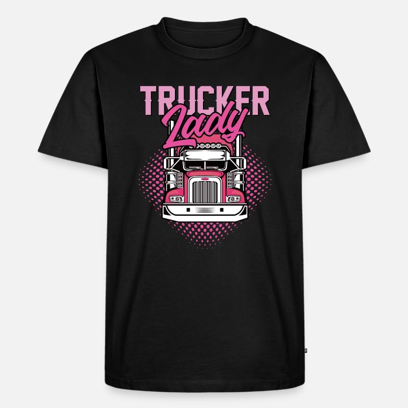 LKW Fahrerin oder Fernfahrerin Geschenkidee - Männer Premium Bio T-Shirt - Schwarz