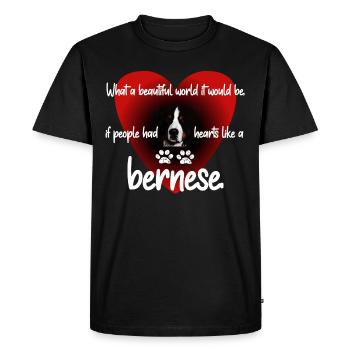 Bernese - Men's Premium Organic T-Shirt - black - Front - Nico (187cm)