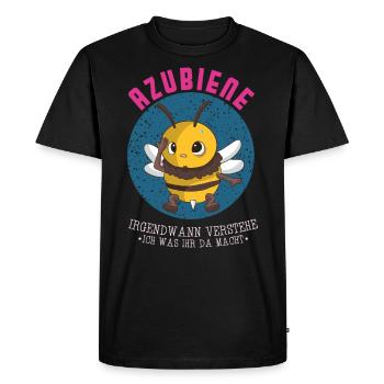 Abeille stagiaire À un moment donné, je comprendrai le stagiaire - T-shirt Premium bio Homme - noir - Devant - Nico (187cm)