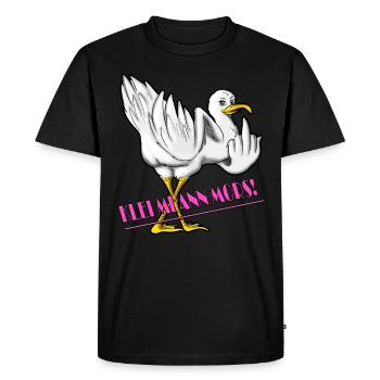 Norden Plattdeutsch Spruch klei mi ann Mors Möwe - Men's Premium Organic T-Shirt - black - Front - Nico (187cm)