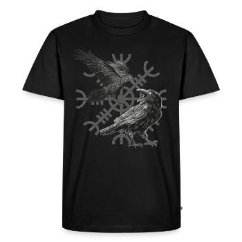 Conception pour les fans vikings, celtiques et germaniques - T-shirt Premium bio Homme - noir - Devant - Nico (187cm)