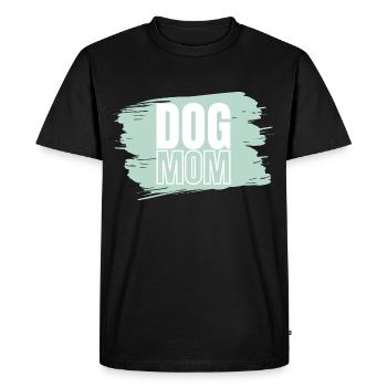 Dog Mum green white - Men's Premium Organic T-Shirt - black - Front - Nico (187cm)