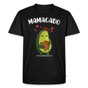 Mamacado Avocado Baby Shower Grossesse Vegan - T-shirt Premium bio Homme - noir - Devant - Nico (187cm)