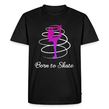 Patineuse artistique de patinage artistique de patinage sur glace de fille - T-shirt Premium bio Homme - noir - Devant - Nico (187cm)