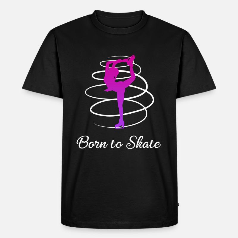 Mädchen Eiskunstlauf Eiskunstlauf Eiskunstläufer - Männer Premium Bio T-Shirt - Schwarz
