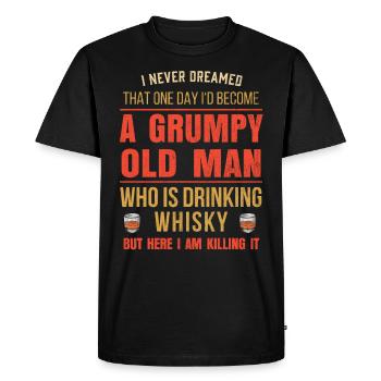 Cadeau de whiskey de Mens pour des buveurs de Bourbon drôle - T-shirt Premium bio Homme - noir - Devant - Nico (187cm)