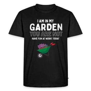 Mens Gardeners Cadeau de retraite Je suis dans mon jardin - T-shirt Premium bio Homme - noir - Devant - Nico (187cm)