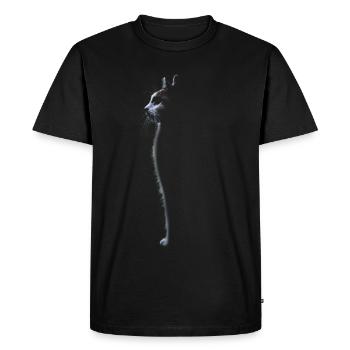 Chat mignon silhouette - T-shirt Premium bio Homme - noir - Devant - Nico (187cm)