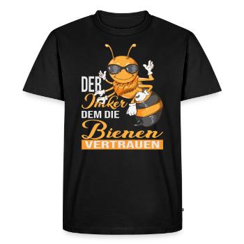 The beekeeper the bees trust beekeeping - Men's Premium Organic T-Shirt - black - Front - Nico (187cm)